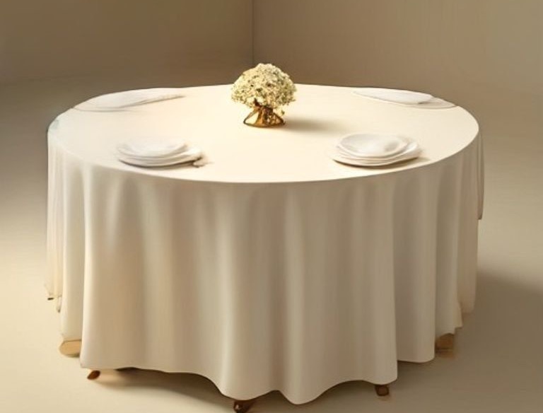 Ivory Damask Linen + Charger